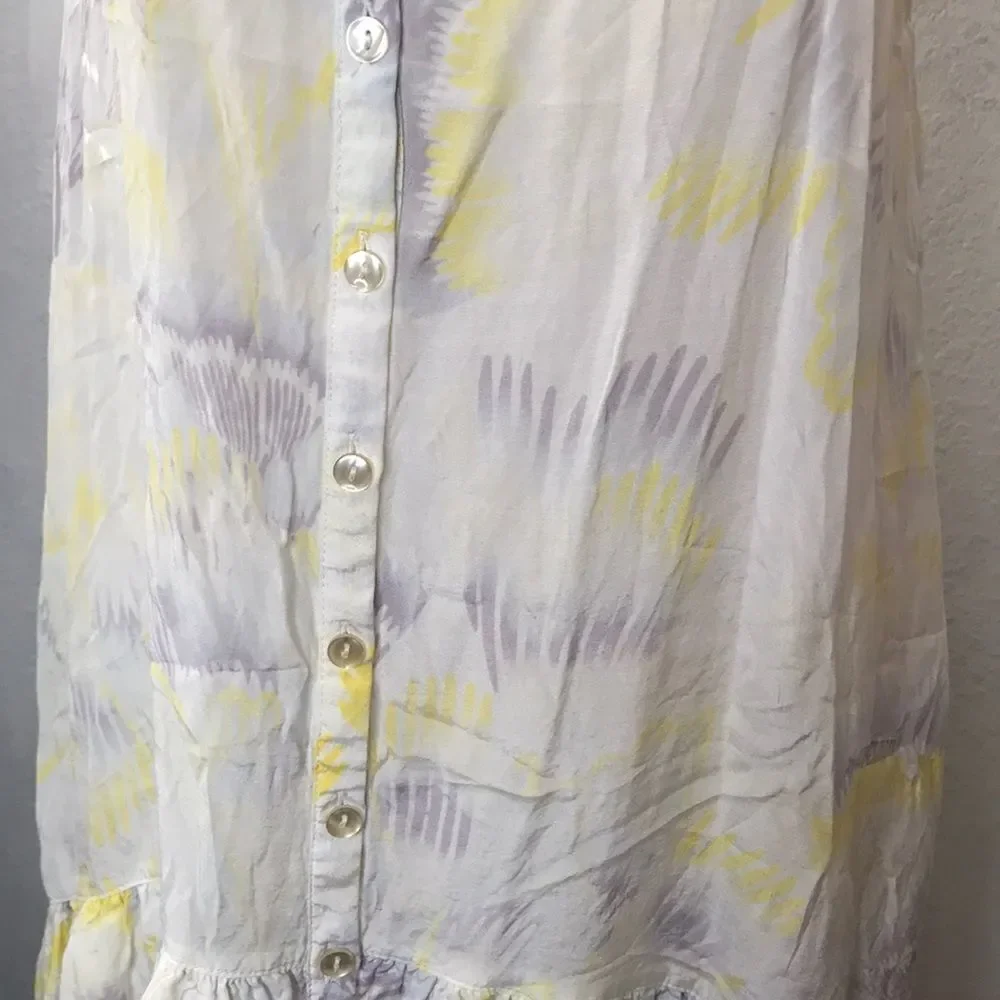 Free people boho water color ruffle‎ day dress